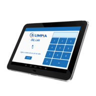 Tela do sistema de ponto online Olimpia em tablet